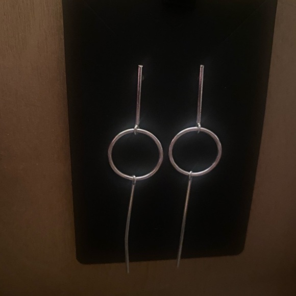 2 for $15** Minimalist Silver Tone Earrings - Picture 2 of 3